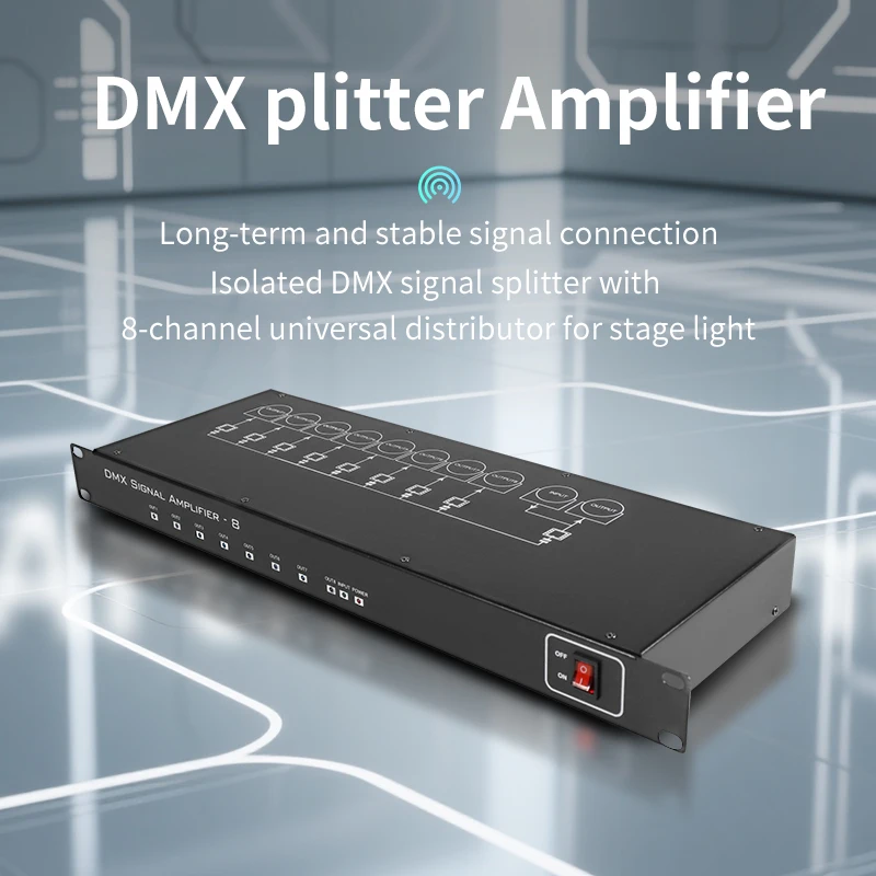 8CH DMX مكبر صوت أحادي DMX512 ضوء المرحلة إشارة الفاصل DJ ديسكو معدات المرحلة وحدة تحكم في الإضاءة #4