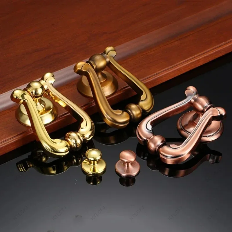 

Red Ancient Knocker Zinc Alloy Knocker Ring European Style Circular Door Anti-theft Door Knocker