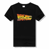 Back To The Future Tshirt Cotton T Shirt Summer Brand T-shirt Men Classic Movie Series Back To The Future o-neck Short sleeve