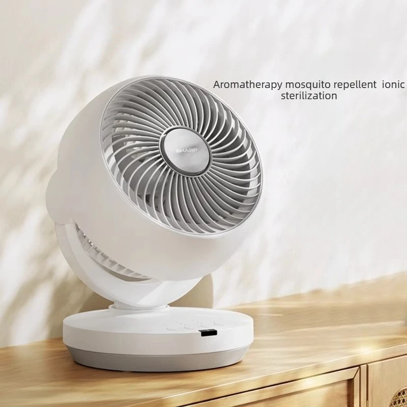 Ventilador Circulador de Ar Pequeno para Casa e Escritório com Repelente de Mosquitos, Motor Silencioso Antibacteriano e Economia de Energia Turbo