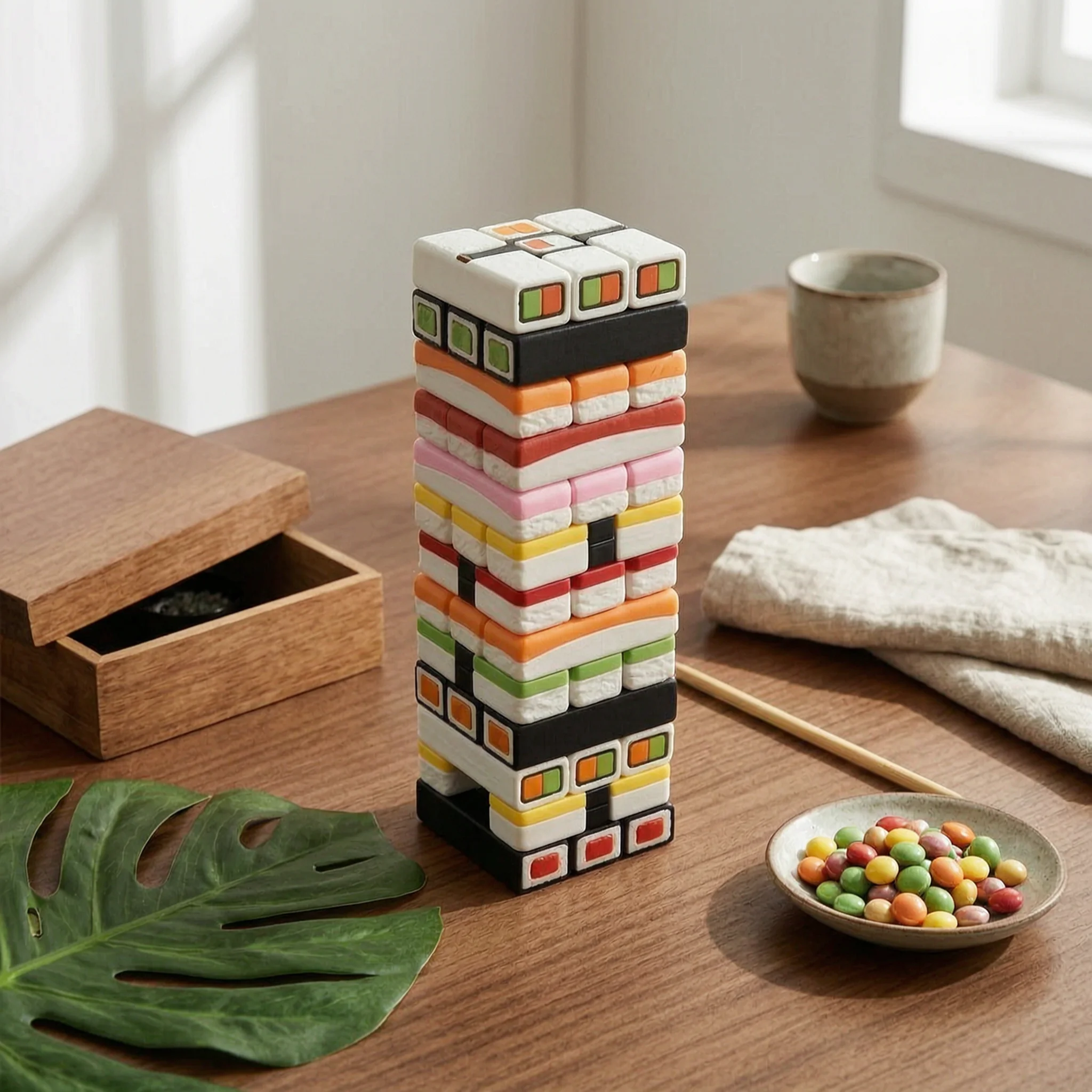 

Sushi Block Stacking Game 42 Pieces Sushi Stacking Game Interactive Gift Idea