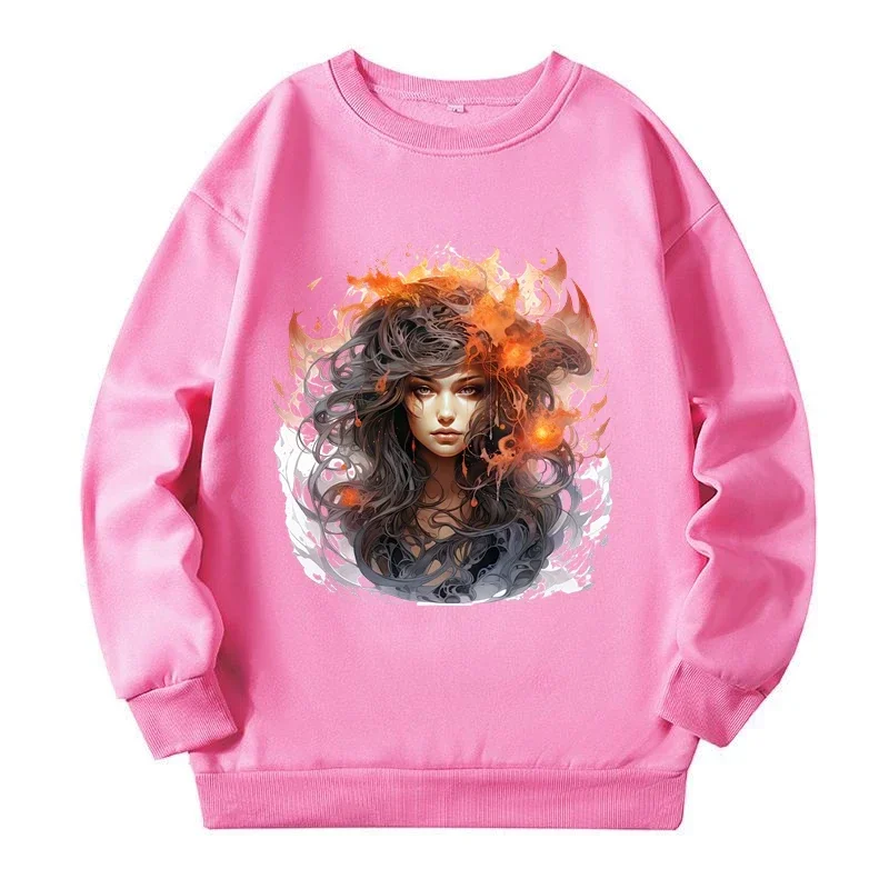 150kg Plus Size New Sweatshirts Gothic Diablo Princess Print Big Size Sweatshirt Autumn Winter Fashion Large Size Tops