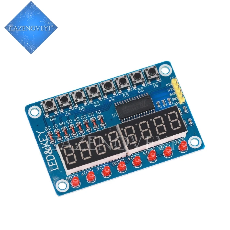 1 шт. TM1638 модуль ключевой дисплей для AVR Arduino новая 8-битная цифровая светодиодная трубка 8-бит WAVGAT