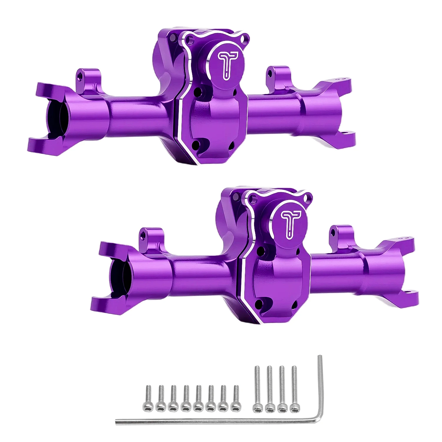 

TCRC 2PCS Aluminum Front Axle Housings with Diff Covers Set for Axial AX24 XC-1 1/24 RC Crawler Upgrade Parts