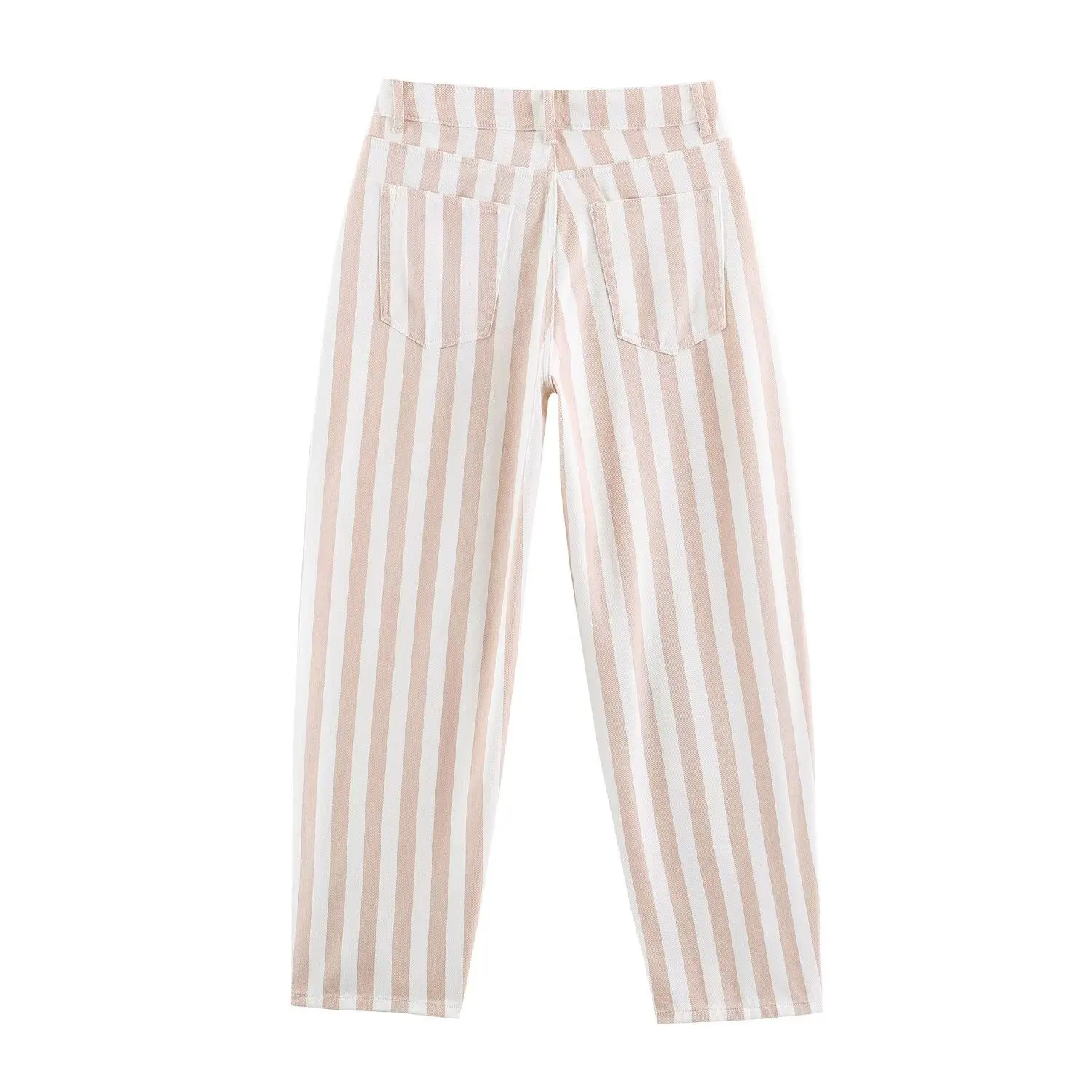 KONDALA Damen Trendige Lässige Gestreifte Jeanshose 2026 Sommer Frühherbst Mode Elegante Schicke Hose Pendler-Damenhose mit Taschen – Detail 4
