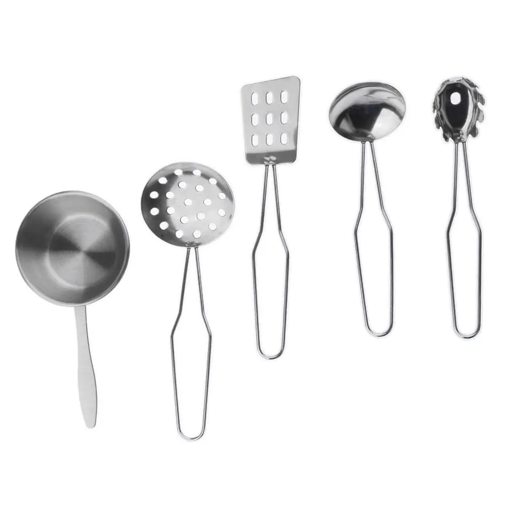 Metal Utensils Playset, All Purpose Kitchen Tool Set - E, 5pcs/Set