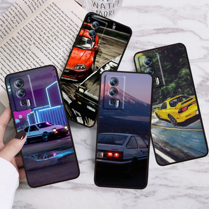 Cool Cute I-Initial D For Xiaomi Redmi 9A 9C 9AT 10C 9 9T 10 12C 13C A3 12 K60 A1 K50 K40 5G Black Cover Phone Case