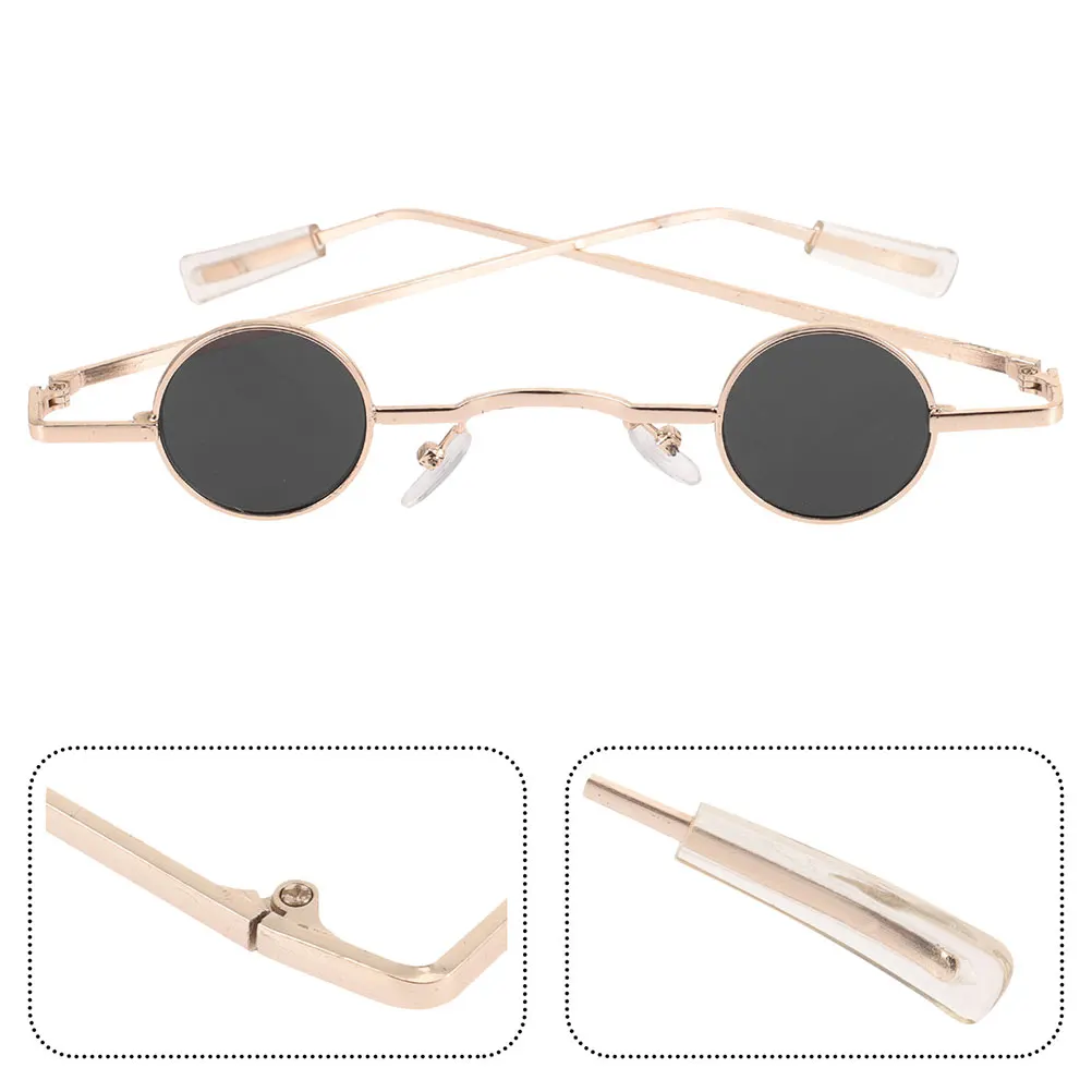 

2pcs Retro Round Sunglasses Vintage Sun Protection Lightweight Small Fashionable Outdoor Summer Eyewear Trendy Party Cycling