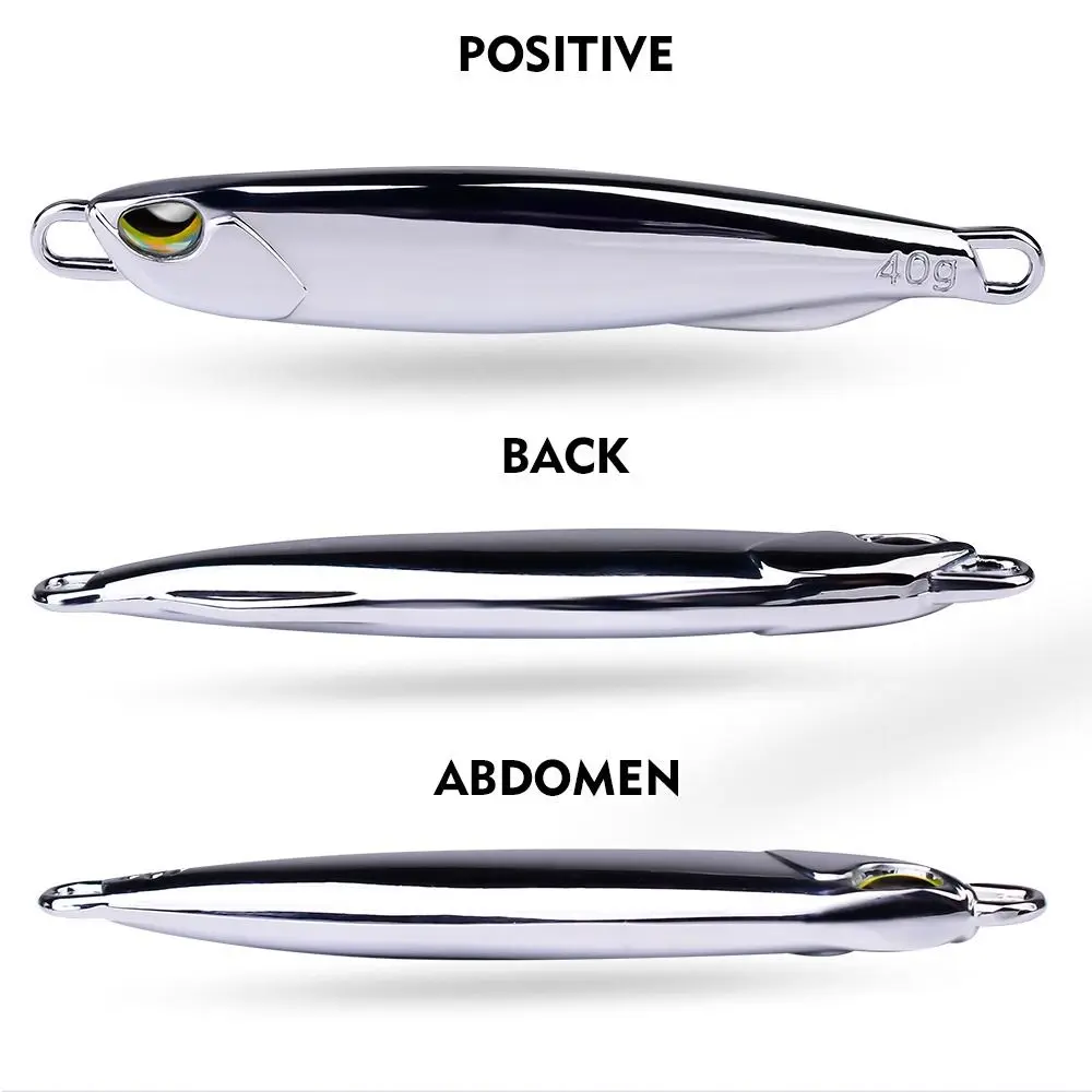 

10g-80g Metal Jig Bait Mirror Surface Bionic Bait Artificial Hard Fish Lure Plate Silver Spoon Spinner Bait Sinking Bait