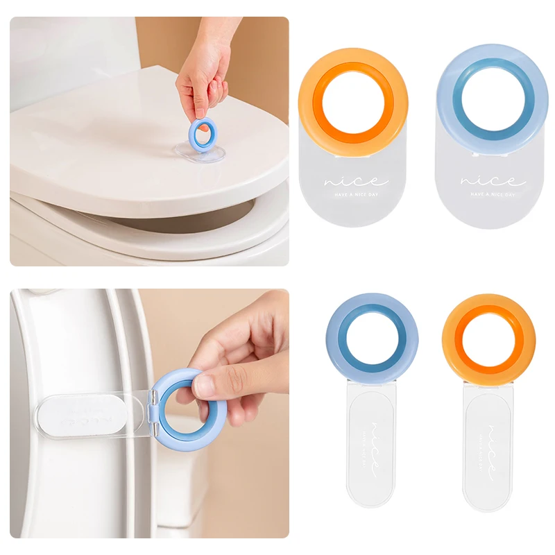 1PC Portable Toilet Seat Lifter Lid Lifter Cartoon Bear Head Toilet Lid Convenient Handle Toilet Cover Bathroom Accessories