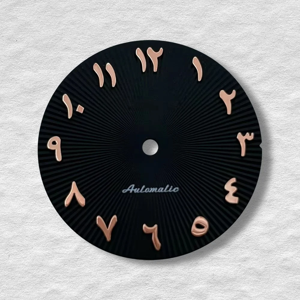 28.5mm S Logo Arabic Dial Suitable for High-Quality Nh35/Nh36/7S/4R Automatic Movement Lines Watch Modification Accessories