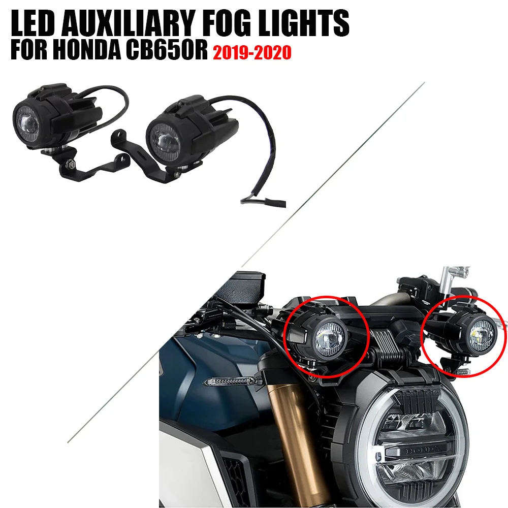 

Auxiliary Lights Motorcycle 40W 6000K Spot Driving Fog Lamps accessories For Honda CB650R CB 650R CB650 650 R 2019 2020