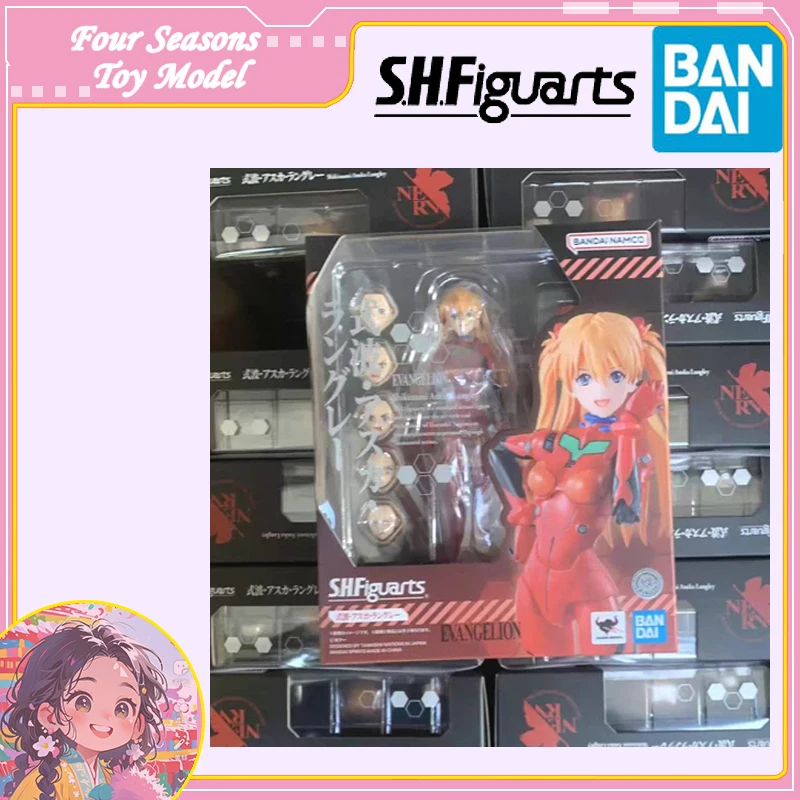 

Быстрая доставка: Оригинальная модель фигурки Bandai Anime EVA NEON GENESIS EVANGELION SHF Shikinami Asuka Langley для детей