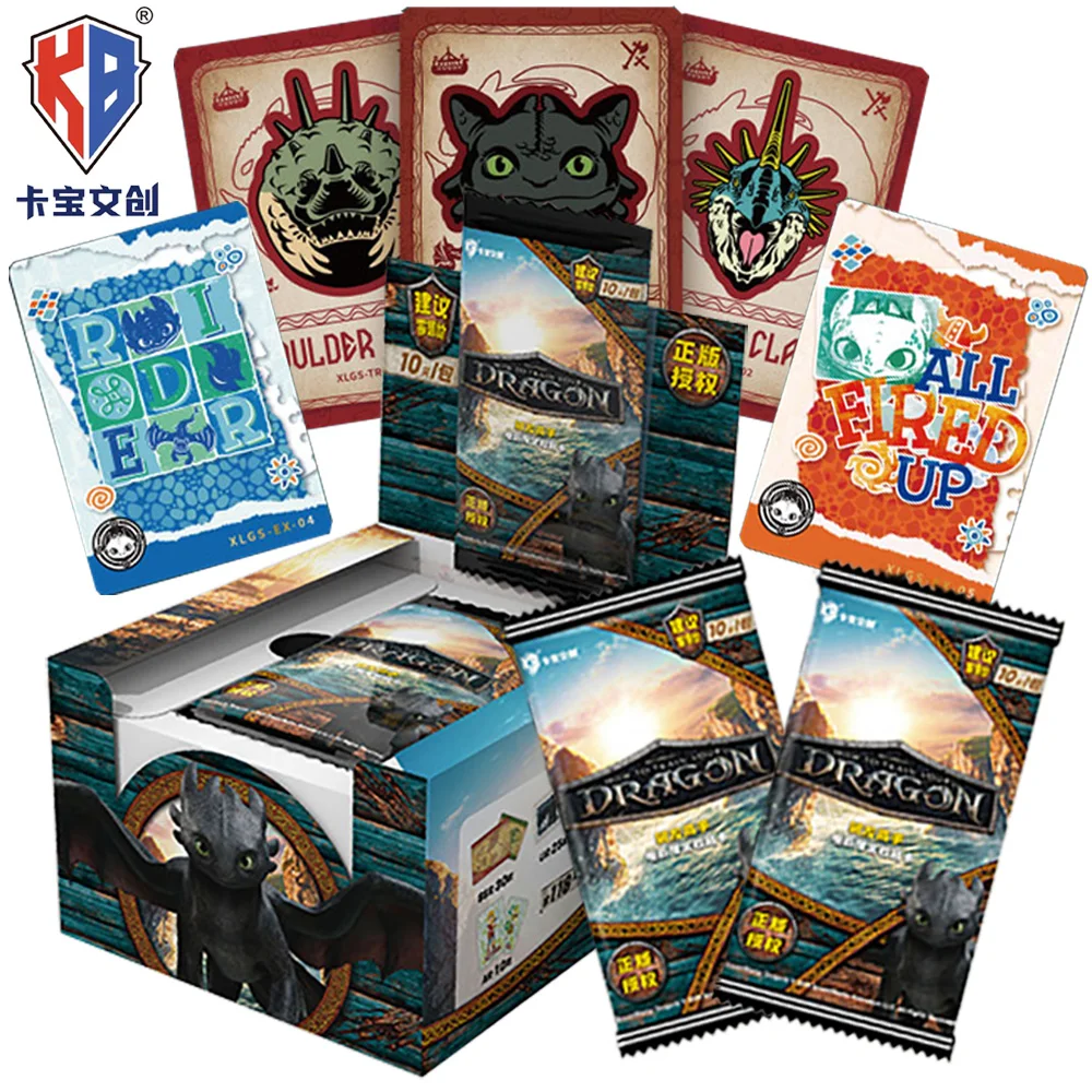

KABAO Genuine How To Train Your Dragon Collection Card Children's Favorite High Definition Craft Transparent Card Christmas Gift