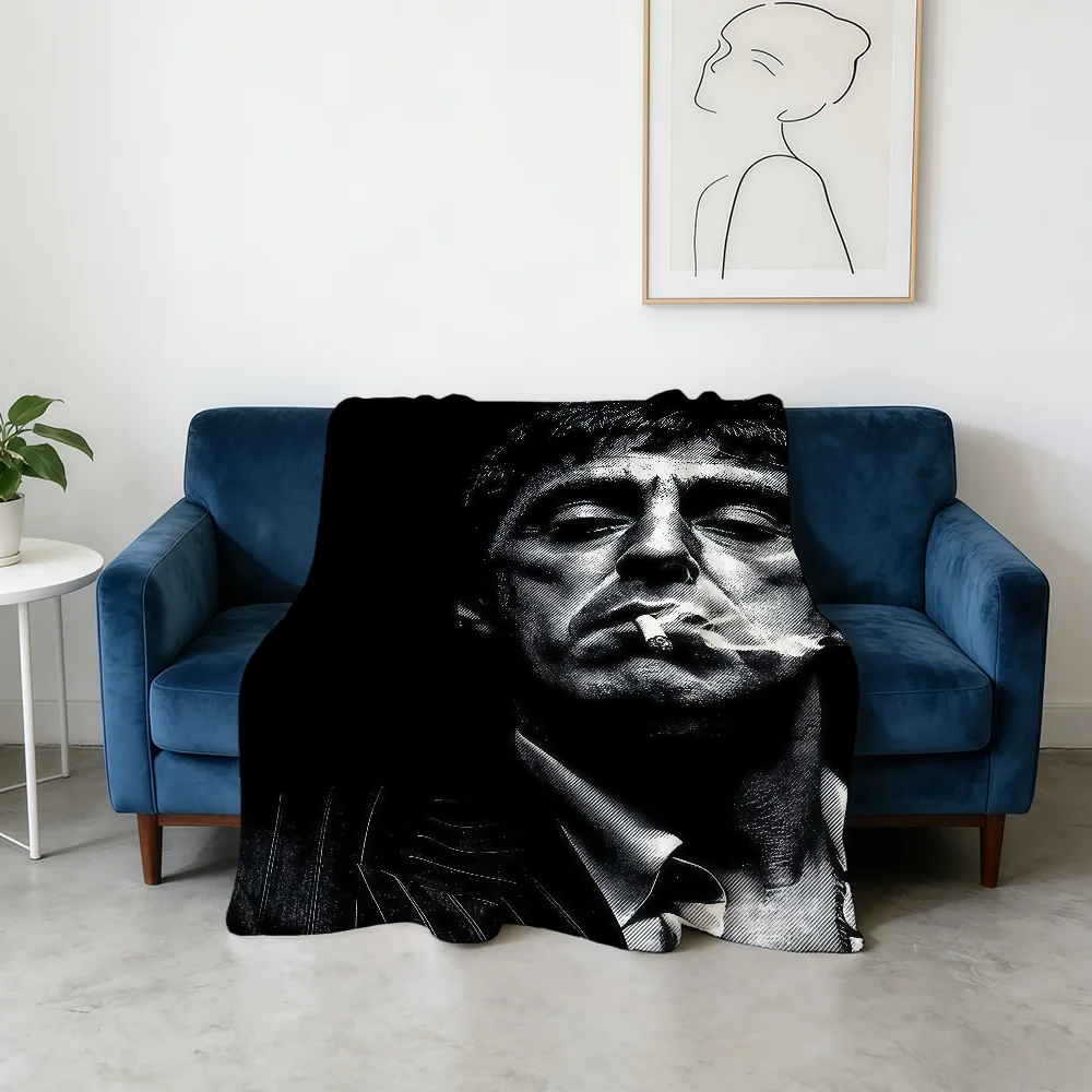 Classic Movies S-Scarface-ES Blanket Flannel Warm Soft Throw Blanket For Room Sofa Childish Birthday Gifts