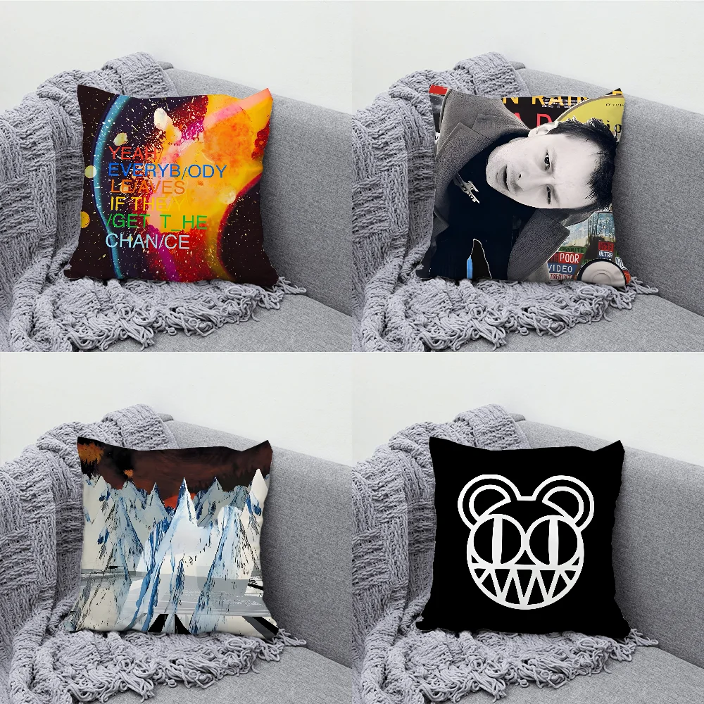 

R-Radiohead Rock Band Pillow Case Soft Cushion Cases for Farmhouse Sofa Decor Home Decorations and Protector Pillow Case