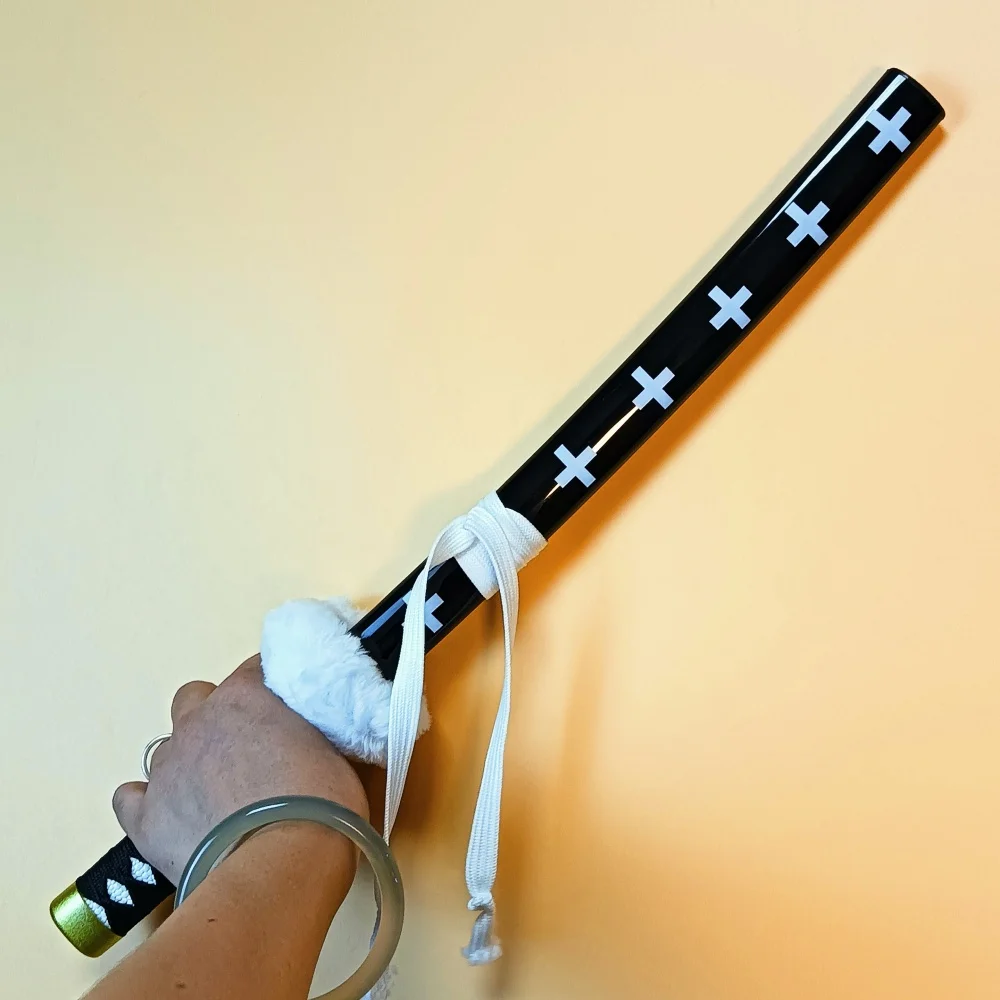 16 بوصة رورونوا زورو كاتانا الأصلي الساموراي صابر أنيمي تأثيري الدعامة السيف الحقيقي كاتانا النينجا شفرة السيف سكين لعبة غير حادة هدية