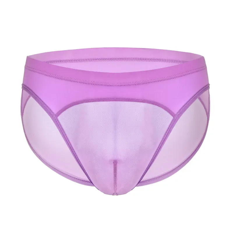 섹시한 속옷 메쉬 투명한 남자 팬티 원활한 통기성 팬티 남자 비키니 원활한 낮은 허리 부드러운 속옷 브리프