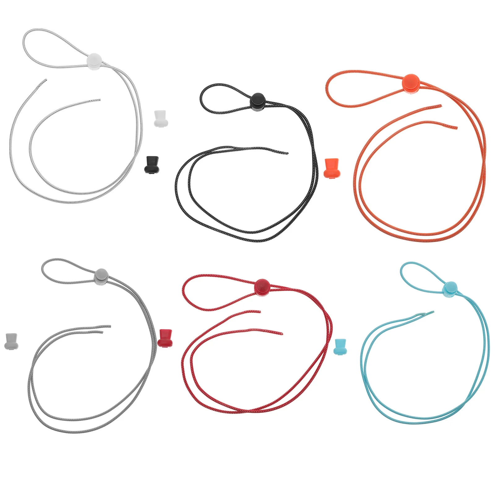 6 أزواج مصفاة أربطة أحذية مرنة للجنسين مريحة للركض حذاء قماش كبار السن التوحد الاطفال أربطة الحذاء المرنة