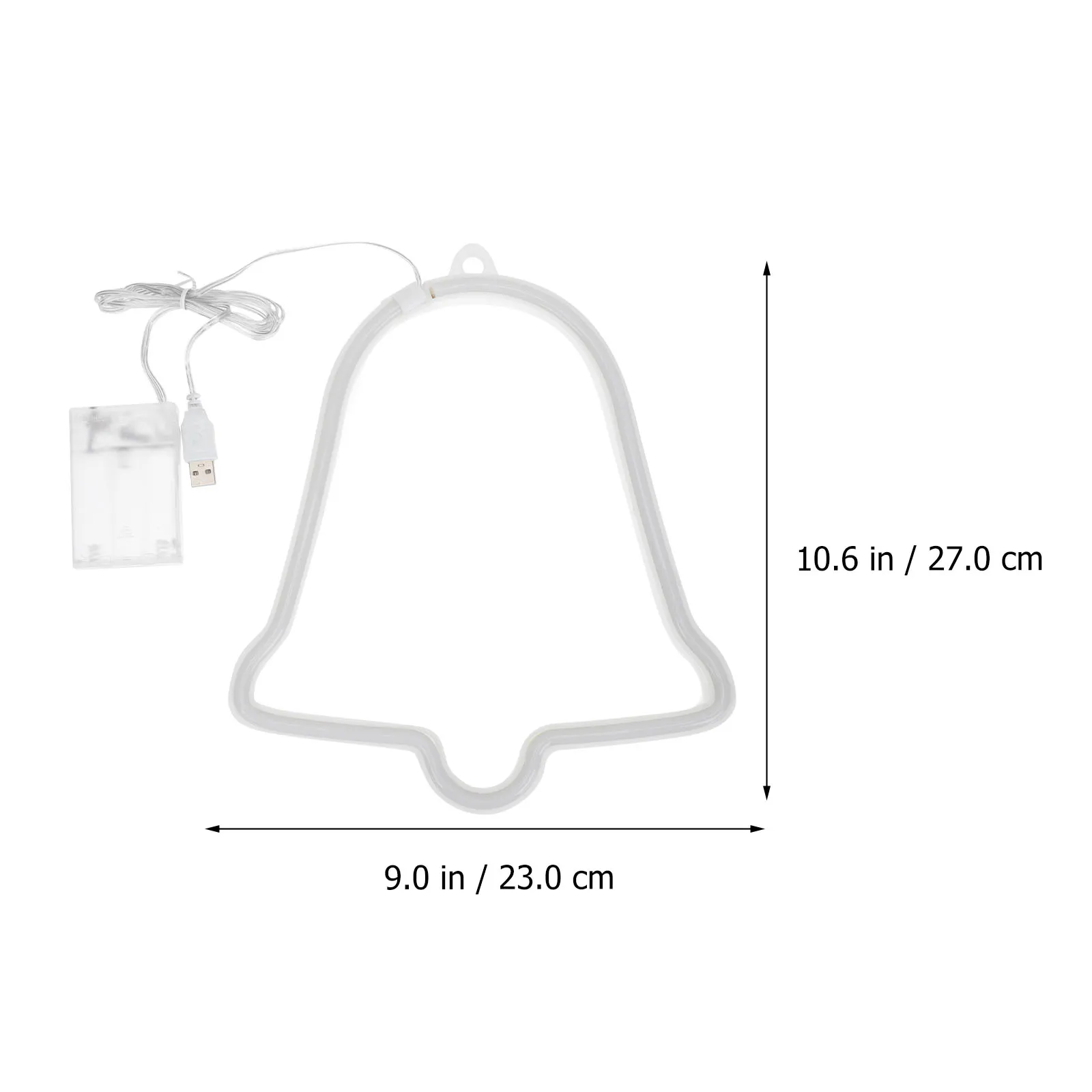 

Led Christmas Bell Shape Neon Usb Operated Energy Saving Durable Party Atmosphere Light Bedroom Decorative Festival Lamp
