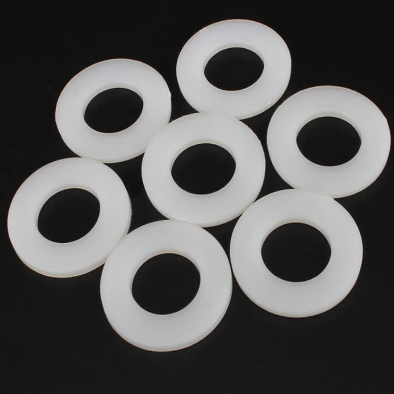 50Pcs Nylon Flat Washer Plastic Plane Spacer M2~M14 Insulation Gasket Ring For Cylindrical Screw M2 M3 M4 M5 M6 M8 M10 M12 Black image 3