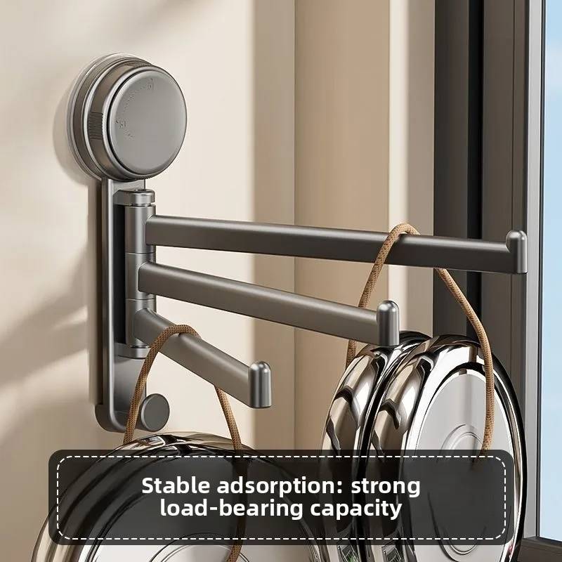 Kitchen rag rack, dishwasher, windowsill, multi-rod rotatable drain rack, wall-mounted towel rack