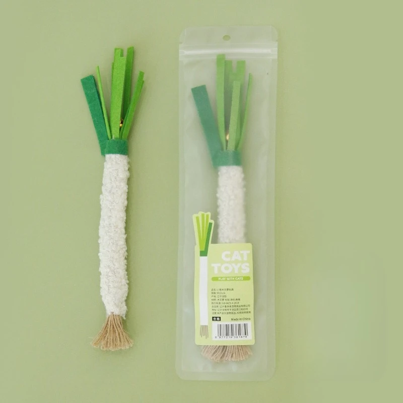 لعبة مضغ القط على شكل البصل الأخضر النعناع البري المولي عصا جرس للقطط التسنين الإغاثة تنظيف الأسنان التدريب لعبة القط