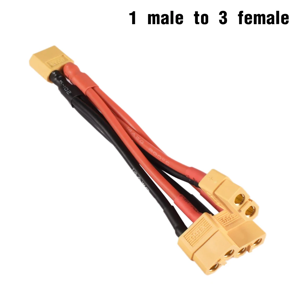 9IMOD XT60 Parallel Battery Connector Male/Female Cable Plug Dual Extension Y Splitter/3-Way for RC Battery Motor