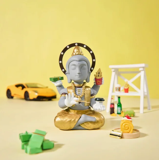 

Genuine Amitofo Fo U Swipe My Card 120% Hang Card Buddha Statue Figurine Sa Wa Dee Ka Peripheral Ornaments Trendy Toys Gifts