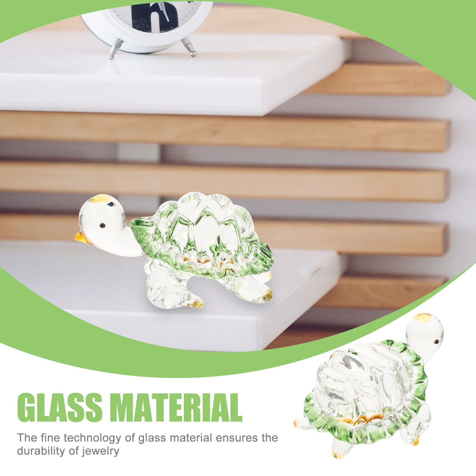 

Glass Turtle Ornament Room Decor for Home Figurines Living Decoration Desk Small Coffee Table