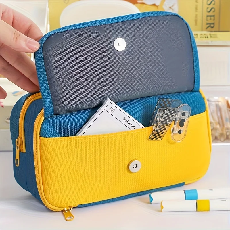 Picture 7: 9-Layer Large Capacity Pencil Case - Durable Oxford Fabric, Multi-Compartment Organizer ,Portable and Washable