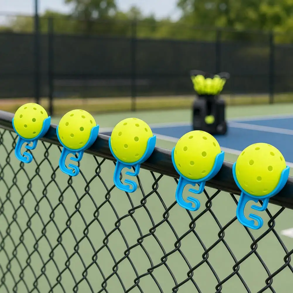 

Fence Mount Pickleball Clip 2 Pcs Portable Pickleball Ball Holder Clip Court Fence Net Clamp Accessory Quick Release Plastic