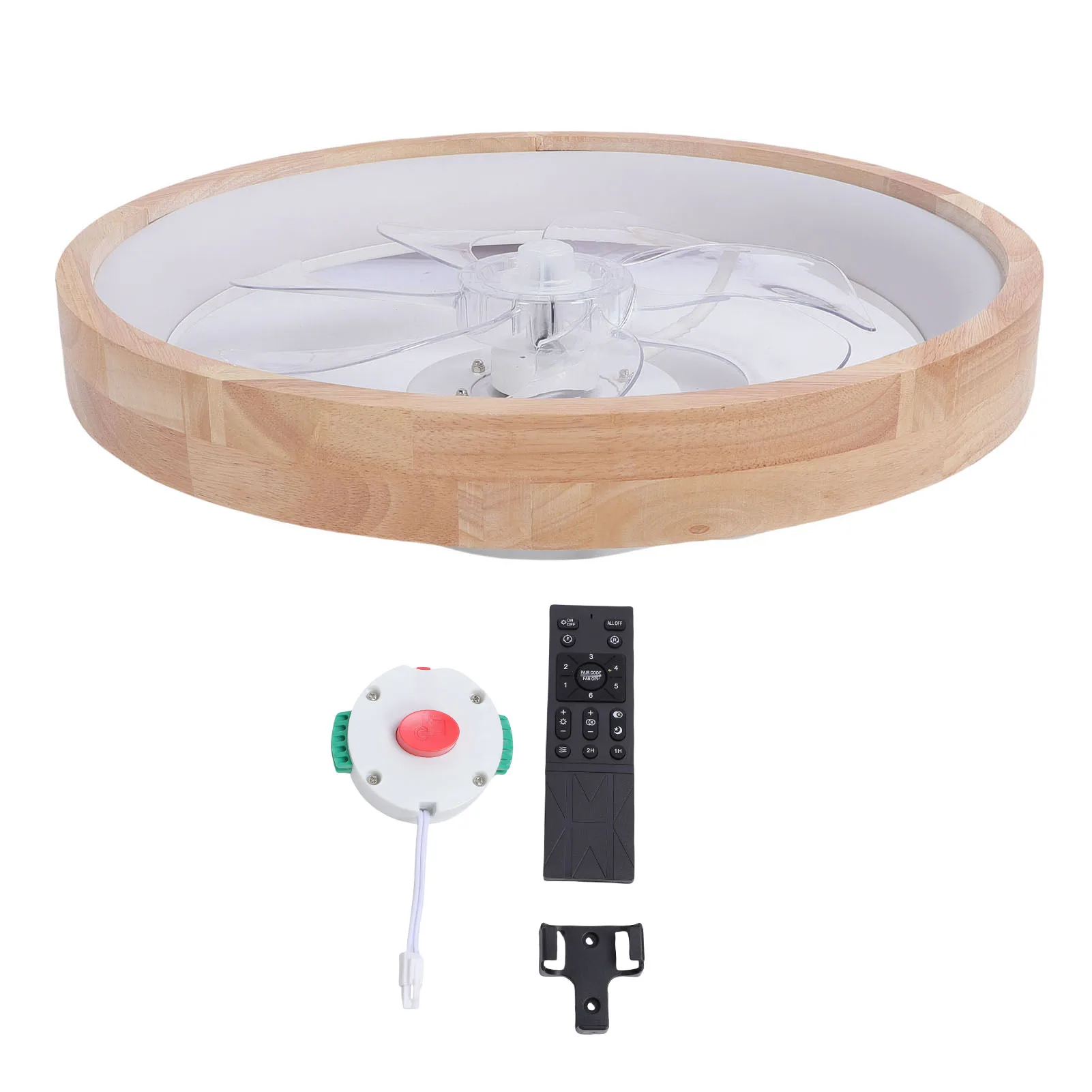 

Flush Mount Ceiling Fan LED Ceiling Fan Light Timer 6 Speeds Stepless Dimming Energy Efficient Easy To Install for Living Room
