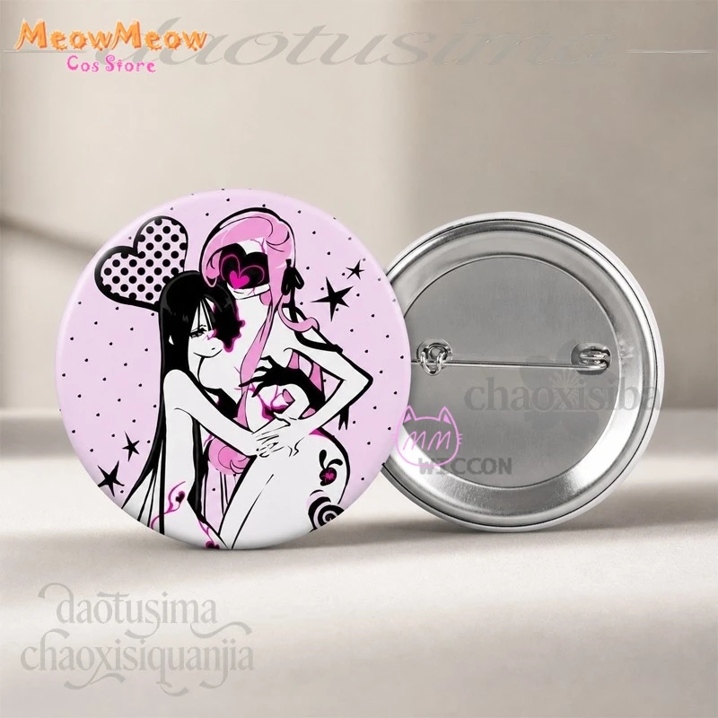 Halloween Cosplays Sua Mizi Anime Cartoon 58mm Badge Brooches On Backpack Clothes Handmade Round Enamel Pins
