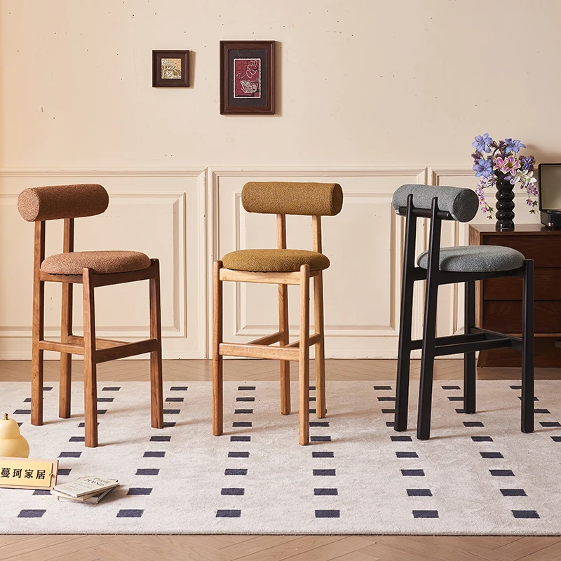 ZHigh Nordic Kitchen Bar Stools With Back Minimalist Computer Aesthetic Bar Chairs Relaxing Modern Chaise De Bar Trendy Furnitur