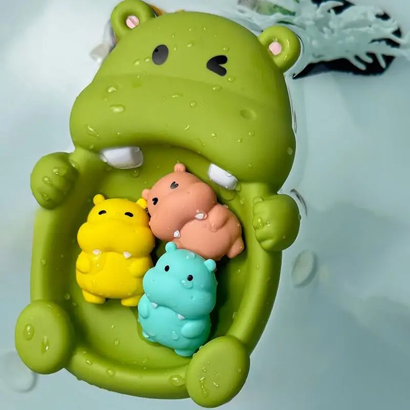 몰드 없는 목욕 장난감 4개, 욕조 물놀이 장난감, 유아 교육용 동물 모양 학습 활동, 유치원 남아 및 여아용