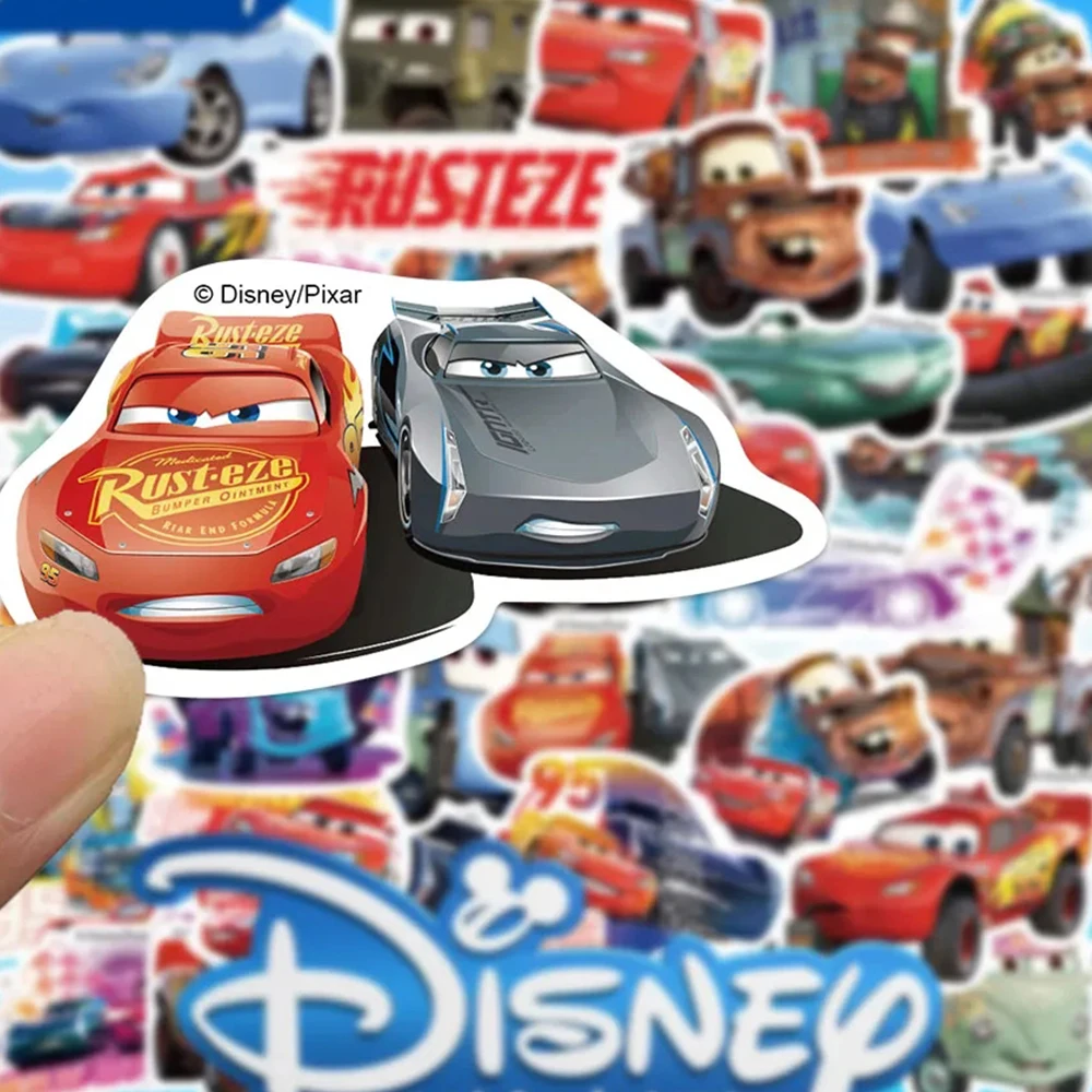 10/30/50pcs Disney Cars Stickers Lightning McQueen Cartoon DIY Decals Toy Graffiti Skateboard Motorcycle Laptop Cool Kid Sticker