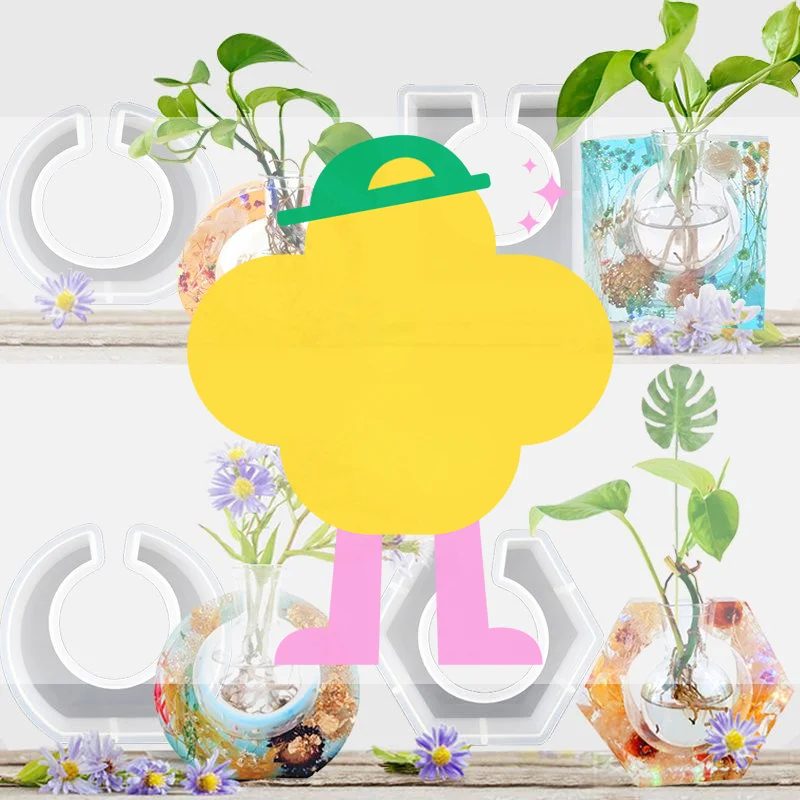 

Vase Base Epoxy Silicone Mold DIY Plant Flower Pot Tray Bracket Water Plant Molds For Resin Home Decoration