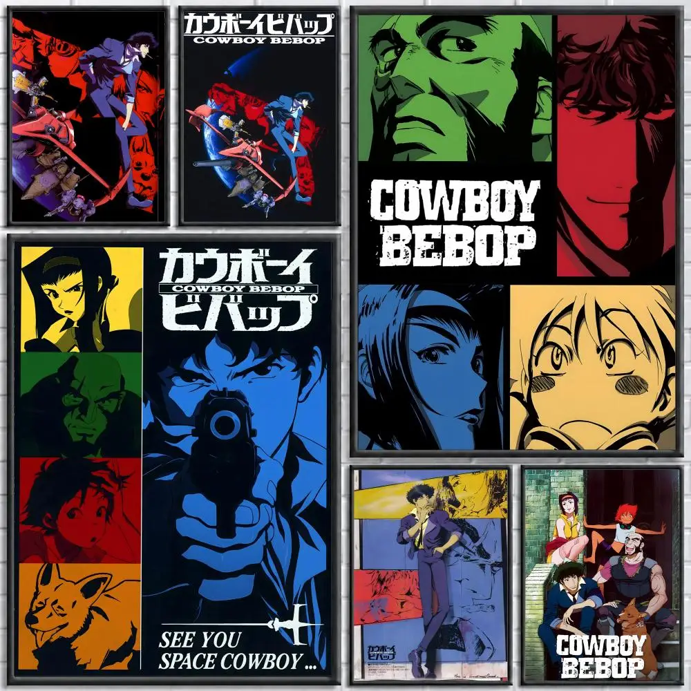 Image of Anime Cowboy Bebop Poster, Poster, Wandaufkleber, wasserfest, selbstklebend, HD-Kunst, Schlafzimmer, Bar, Dekoration