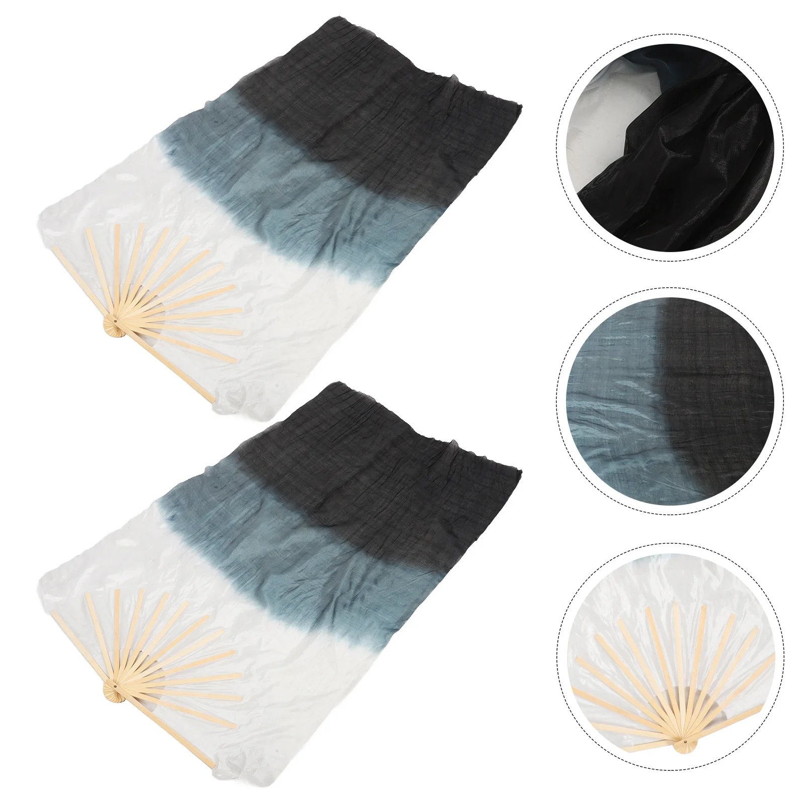 

1 Pair Dancing Fans For Belly Dancing Long Folding Fan Colorful Performance Stage Portable Veil Fan For Women Dance Accessories