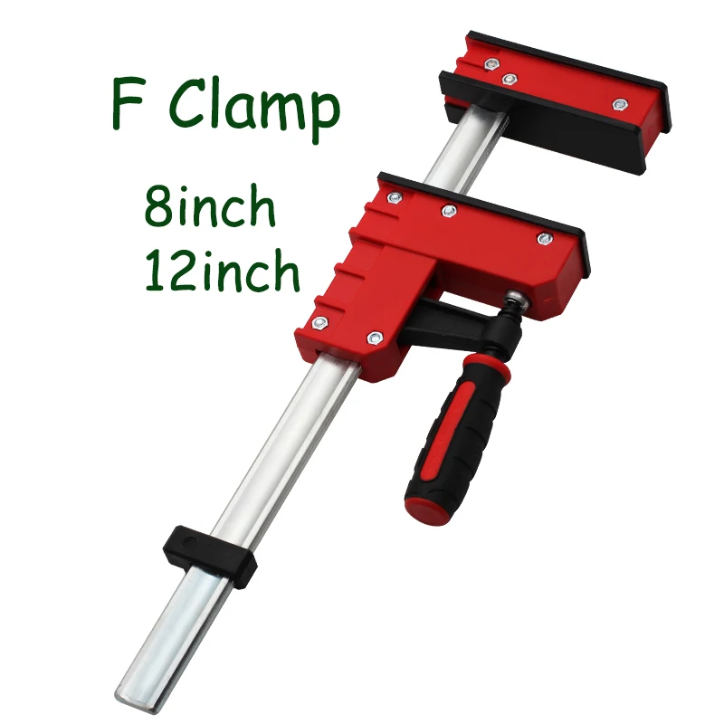 

8 Inch 12 Inch Woodworking F Clamp Parallel Fixture F-clip Wooden Board Splicing Quick Fixing Clamping Device