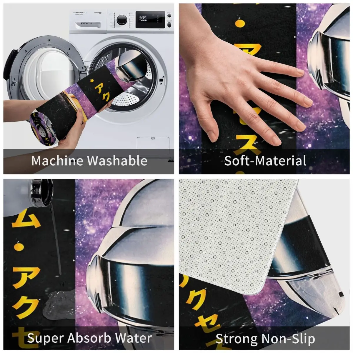 الخوذة البانك الخوذة حصيرة الحمام التقليدية اليابانية نمط ممسحة الفانيلا السجاد شرفة البساط ديكور المنزل #3