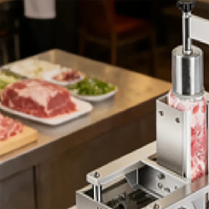 Catering Industry Automatic Beef Mutton Slicer High Speed   60pcs/min Frozen Meat Processing Machine