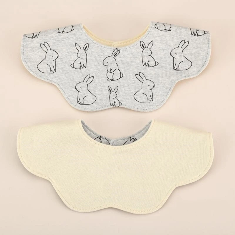 J15U Babador bebê dupla face algodão Soft 360 pétalas Design Pano adorável reversível para arrotar