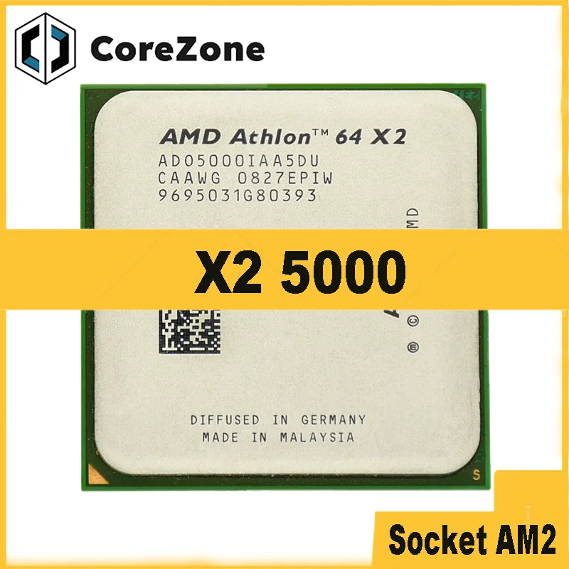Procesador de CPU de doble núcleo Athlon 64 X2 5000+ X2-5000+ 2,6 GHz ADO5000IAA5DO Socket AM2