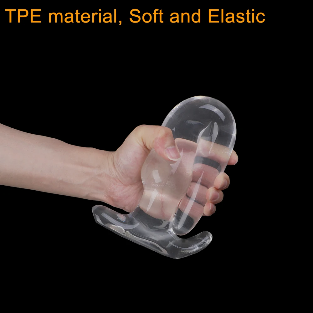 Huge Long Prostate Massager 5 Size Anus Dilator Sex Toys For Women Men Gay Vagina Stimulator Sofe TPE Crystal Anal Plug view 2