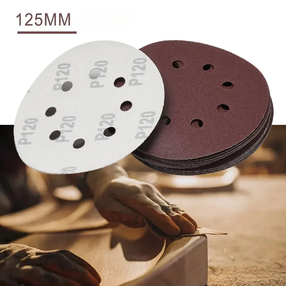 8 отверстий 125 мм наждачная бумага деревообрабатывающий шлифовальный диск по металлу абразивный полировальный инструмент 40/1000/2000/3000 шлифовальные диски
