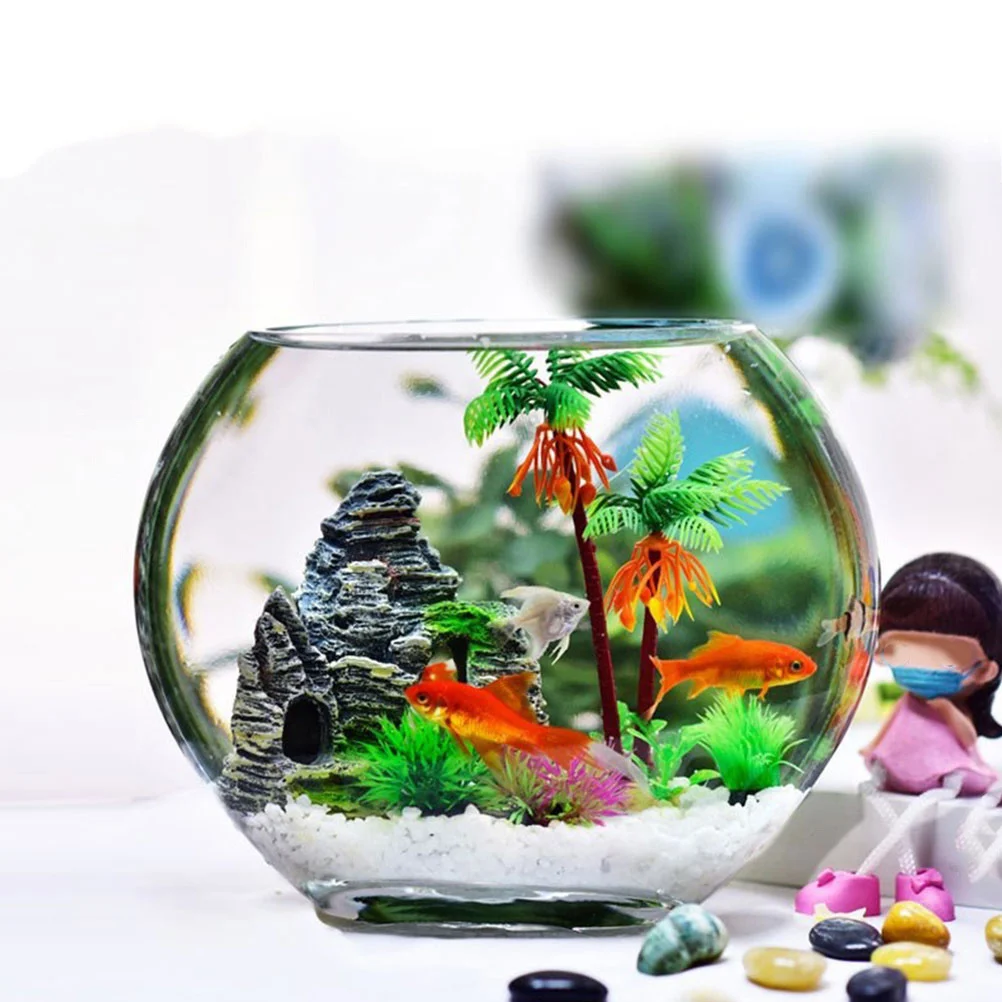 

Transparent Aquarium Tank Glass Terrarium Micro-Landscape DIY Plant Bottle Home Garden Office Decor Small Delicate Betta Tank