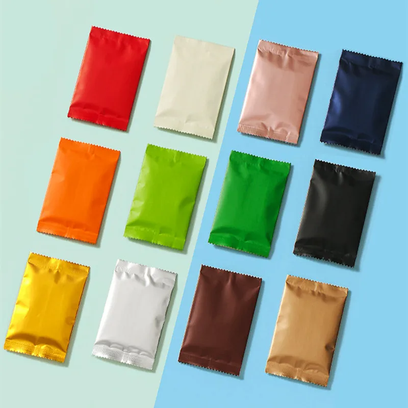 100PCS 6.5x10.5cm Open Top Aluminum Foil Bag Heat Sealing Moisture Resistant Spice Cereals Nuts Beaf Tea Trail Inner Pouches