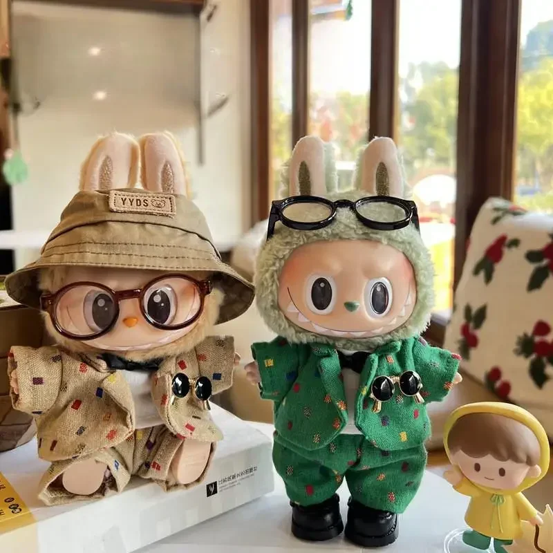 Mini Plush Doll'S Clothes Outfit Accessories For Korea Kpop Exo 15-17cm Labubu Idol Little small suit hat glasses Clothing Gift